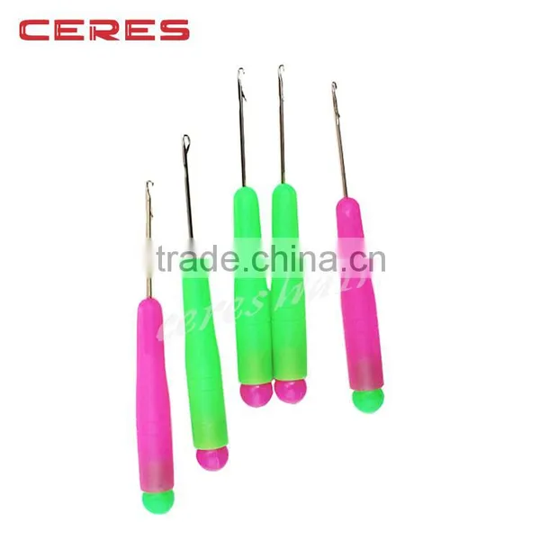 High Quality Portable Plastic Handle Latch Crochet Needle Threader For Dreadlock Extension Knitting Tools photo-2