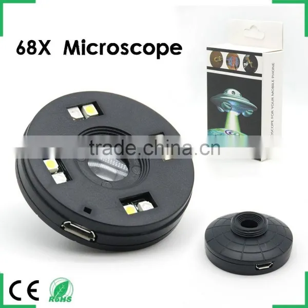 Microscope Magnification Universal Clip LED Pocket Mini Jewellery Magnifier Glass Loupe Eye Lens for IPhone Samsung photo-2
