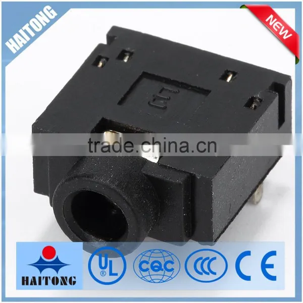 Black plastic material audio phone jack ethernet adapter
