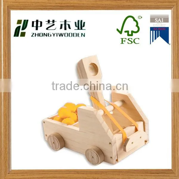 Made in China Eco-friendly Assembled Educational Pine OEM Wooden Tanker Toys photo-5