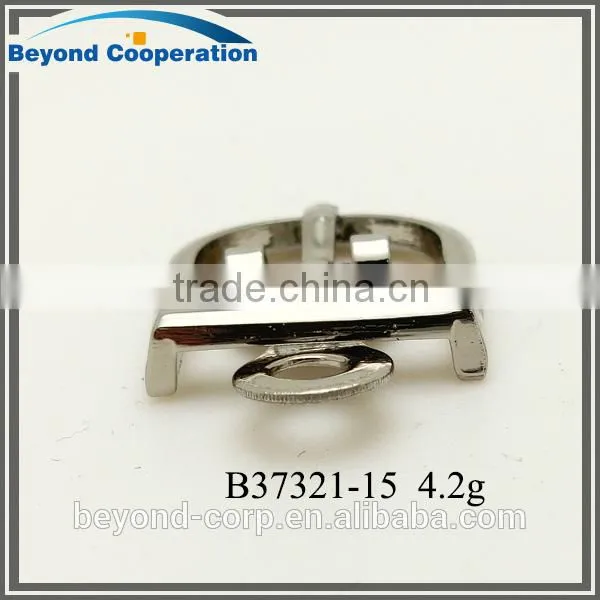 15mm Shiny Silver Polished Ajustable Shoes Buckle With Iron Clip Parts photo-2