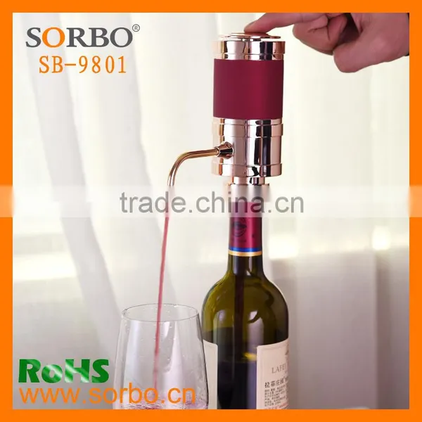 SORBO Factory Price Wine Decanter/ Electric Wine Aerator Decanter for Party and Home