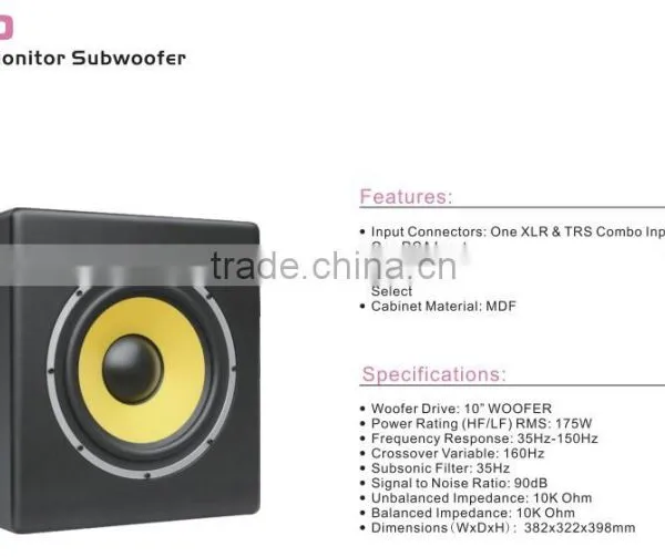 High Quality and Cheap Active Subwoofer With Wooden Cabinet Texture Painted Finish Made in China photo-3