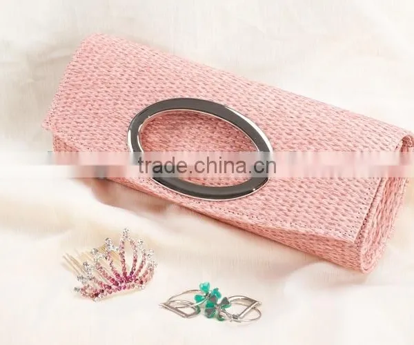 fashion straw raffia evening handbag rayon raffia party bag