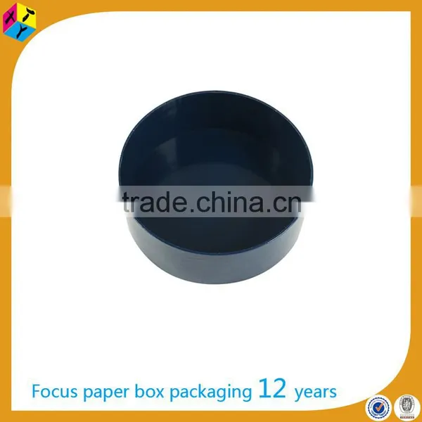 Custom Blue Gift Packaging Cardboard Paper Round Box photo-6
