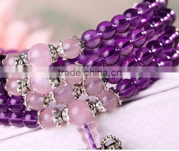 Amethystsmall Beaded Stretch Bracelet ,spiritual Bead Bracelet photo-6