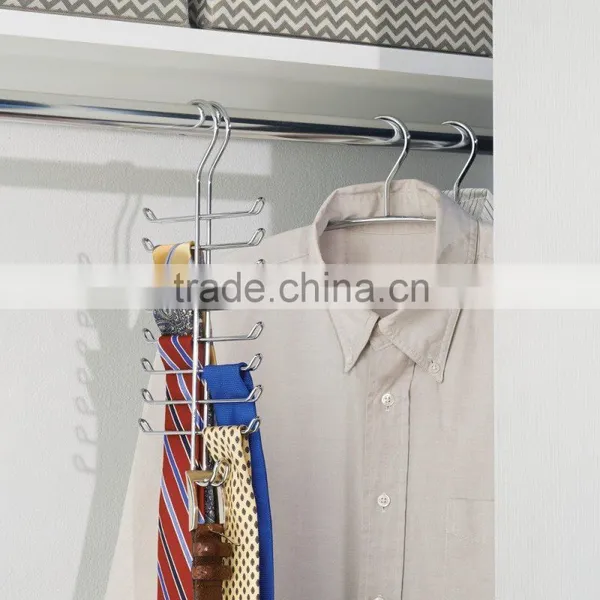 Satin Steel Vertical Tie and Belt Rack/Holder/Hanger photo-4