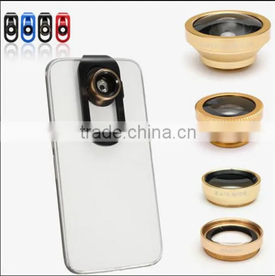 4 in 1 Universal Clip Lens / Mobile Phone Lens / Clip Fisheye Lens for Smartphone photo-2