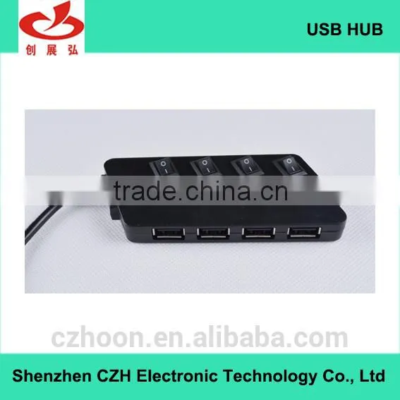 TOP Selling Products! 4-Port Usb 2.0 Hub With Individual On/off Power Switches and LED Indicators photo-6