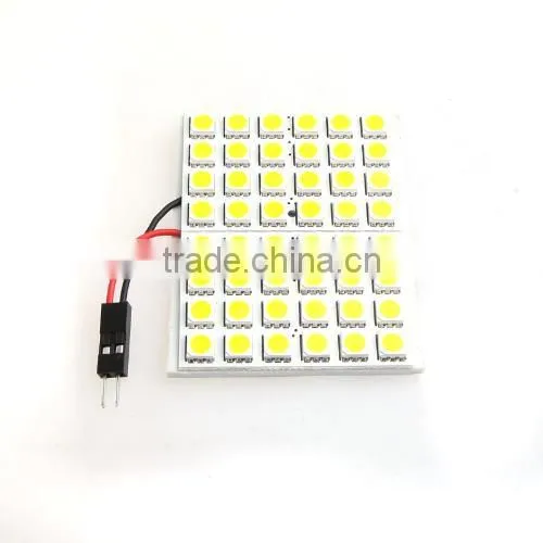 5050 SMD 48 LED Warm White Dome Bulb Light for Car Interior With 3 Adapters photo-2