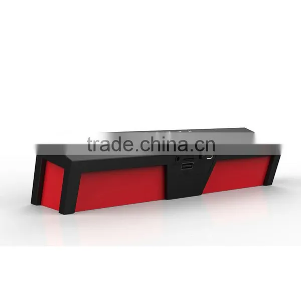 Small Size Flac Supported Led Light Time Display Dual Channel Bluetooth Speaker With fm Antenna photo-2