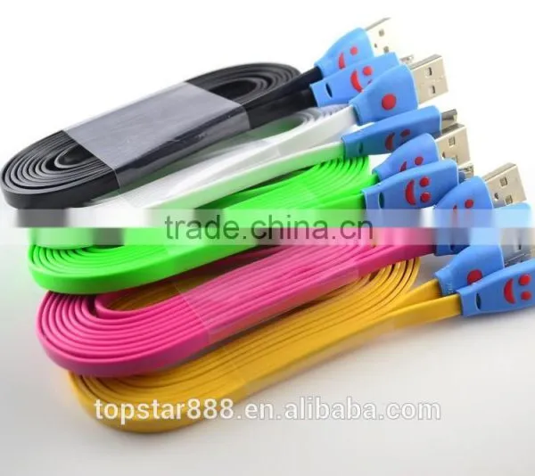 1m USB 3.0 Cable Smile LED USB Charger Cable for Android Phones photo-3