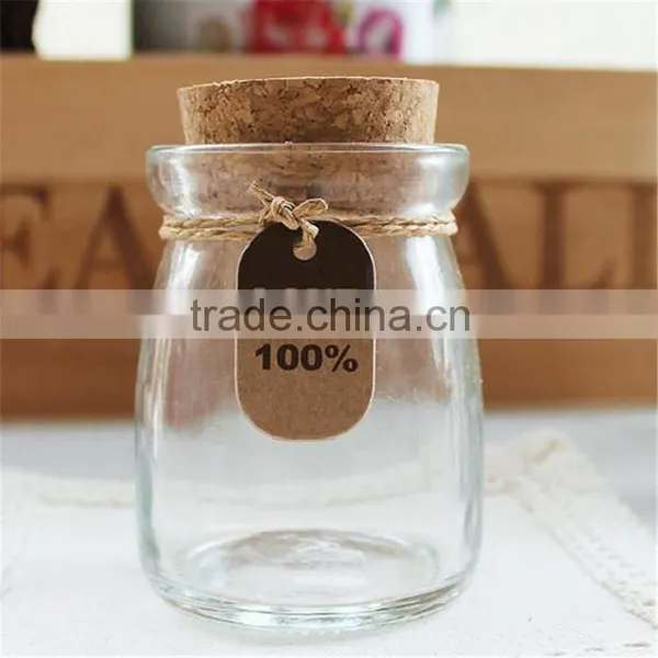 Factory Direct Sale & Microwave Safety Pudding Glass Bottle Milk Cup 100ml in Stock.