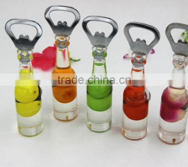 2015 New Style 3D Artificial Beer Bottle Opener Fridge Magnet for Promotional Gifts and Kitchen Display photo-2