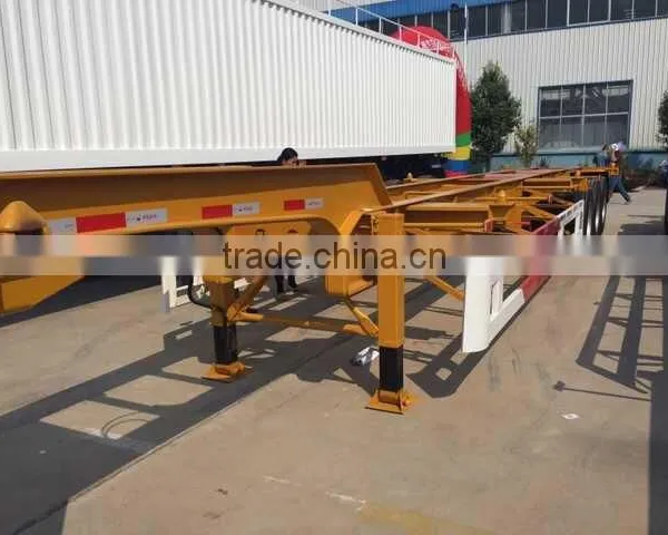 2016 Hot Sale CIMC 40ft 3 Axle Shipping Container Skeleton Frames Semi Trailer photo-6