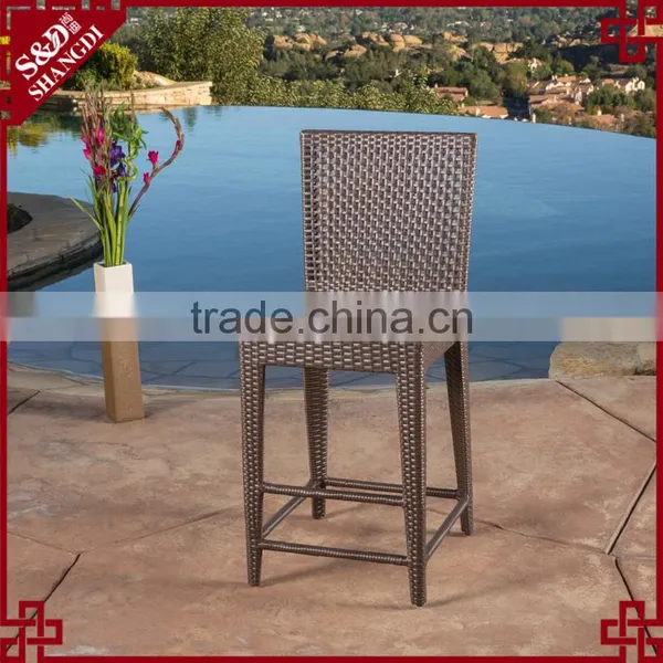 Top Quality Resin Wicker Backrest Design High Vintage Bar Stools photo-3