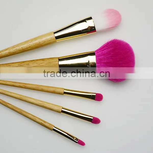 Rose Gold Handle Free Sample Cosmetics Makeup Goat Hair Makeup Brush photo-3