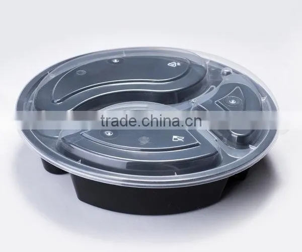 Heat Resistant Disposable 3-compartment Food Container Lunch Box , Noodle Box , Meal Box photo-2