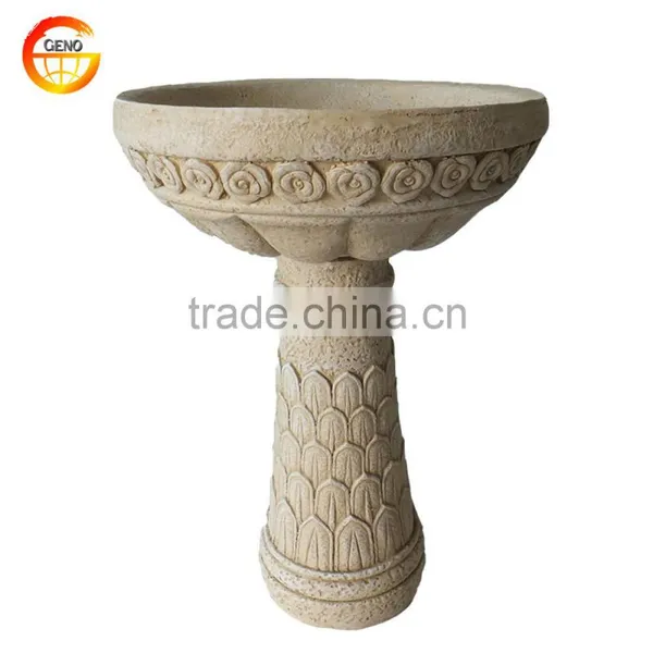 Eco-friendly Stone Solar Bird Bath for Outdoor Decor photo-3
