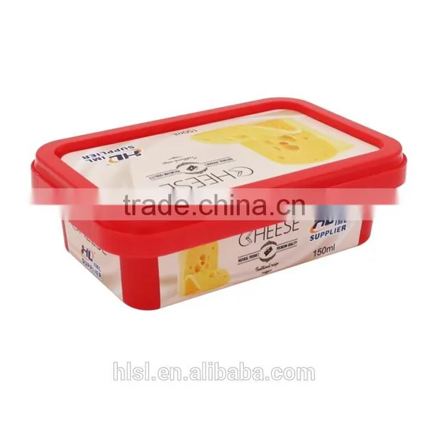 Small Airtight Butter Container With Foil, Square Plastic Containers With Lid photo-3