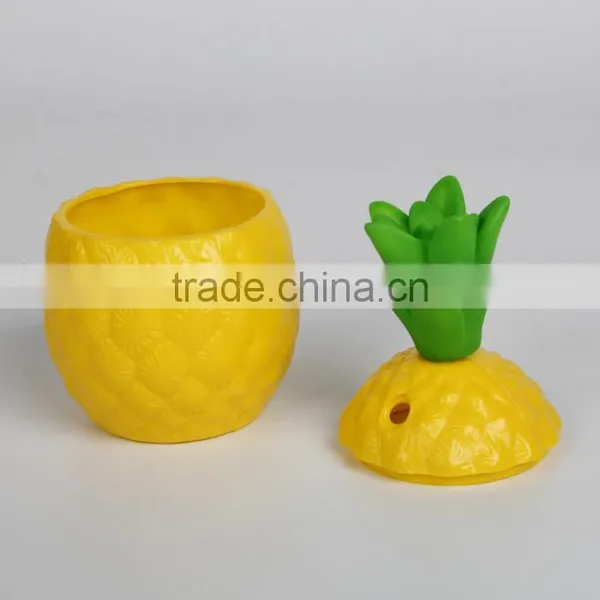 350ml PE Plastic Pineapple Shape Straw Cup photo-2