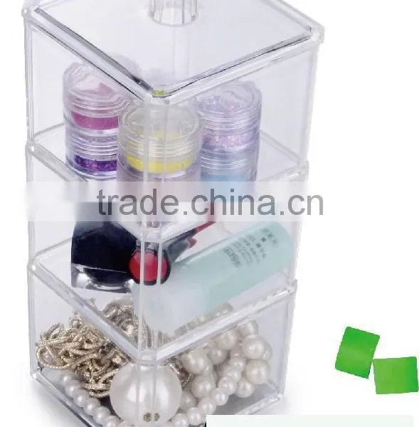 Plastic Cosmetic Organizer,acrylic Make up Organizer, Clear Cube Makeup Organizer photo-4
