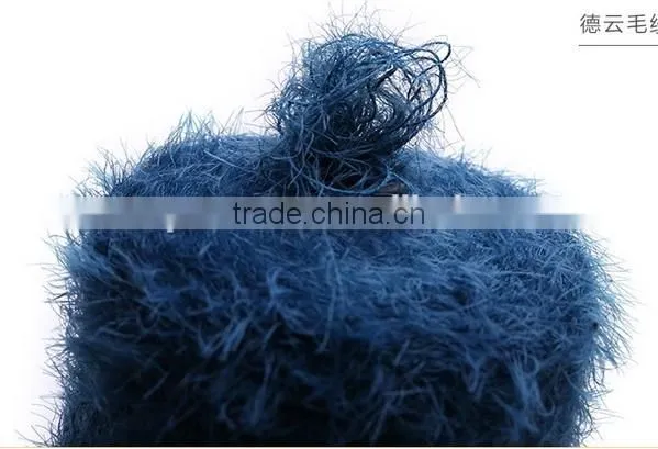100%Polyamide/Nylon Fancy Feather Knitting Yarn With Colored photo-3