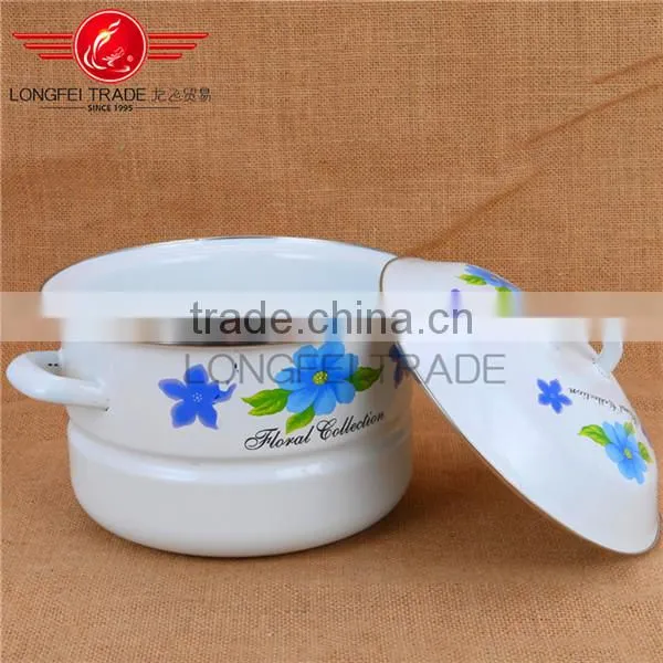 OEM 4pcs Enamel / Ceramic Cookware Steamer Pot / Stew Pot photo-3