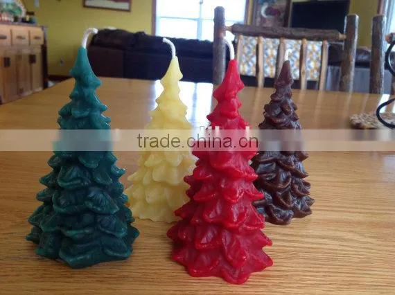 Christmas Tree Candles 100% Beeswax photo-3