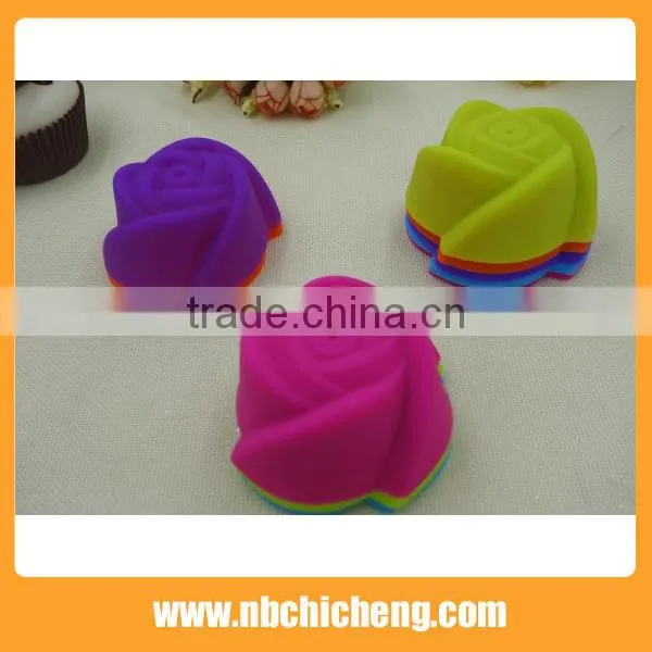 6 Pcs/set New Silicone Baking Mold Cups Cake Cupcake Mold Brownie Muffin Pan photo-2
