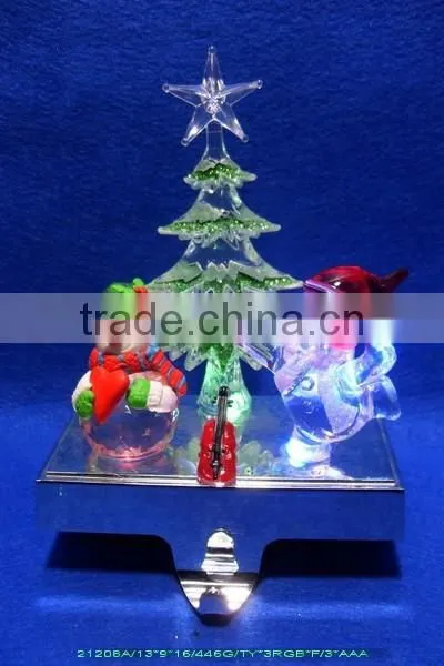 2015 Christmas Double Snowman Stocking Holder With Led photo-2