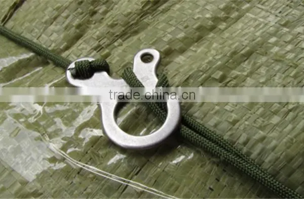 Outdoor Emergency Survival Stainless Steel 3 Hole Rope Knotting Buckle photo-6