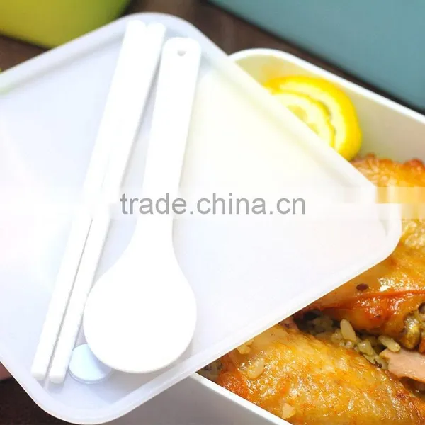 Food Grade BPA Free Plastic Two Layers Lunchbox , Reusable Take Away Lunch Box Food Containers photo-5