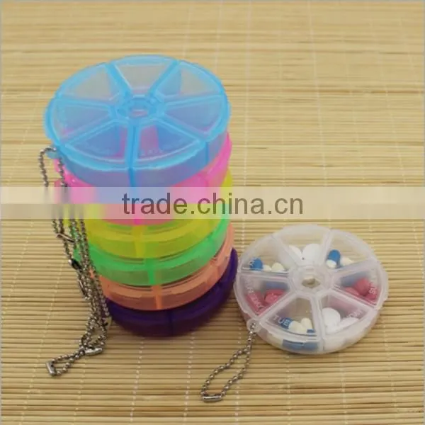 Custom Round 7 Compartment Plastic Pill Box,custom Plastic Seven Days Medicine Storage Pill Box,custom Plastic Seven Days Box photo-2