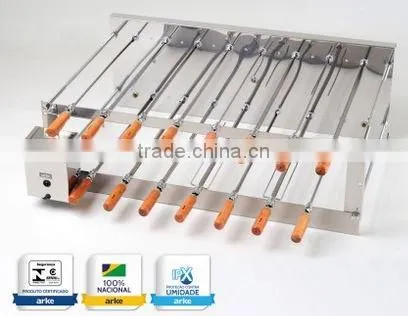 BBQ Brazil Rotating Grill in Stainless Steel (Double Version) - CRID 9 Skewers Arke photo-5