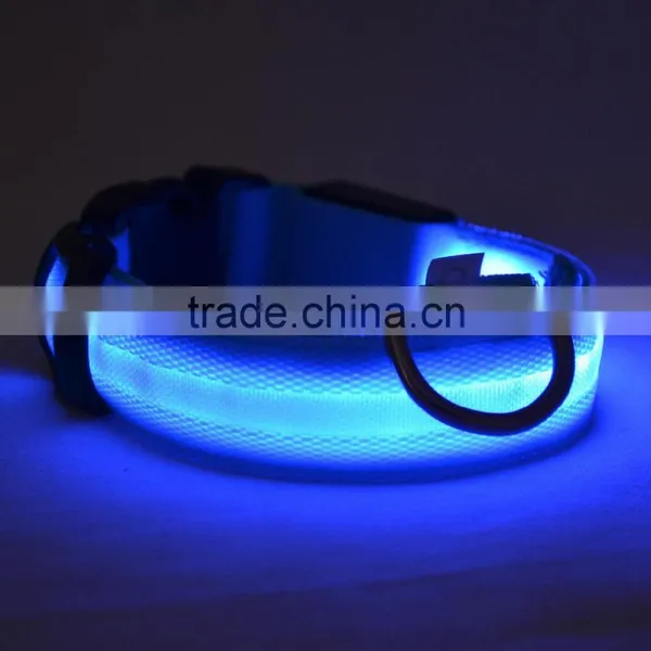6 Colors S M L L Size LED Light Up Dog Pet Night Safety Bright Flashing Adjustable Nylon Collar photo-3