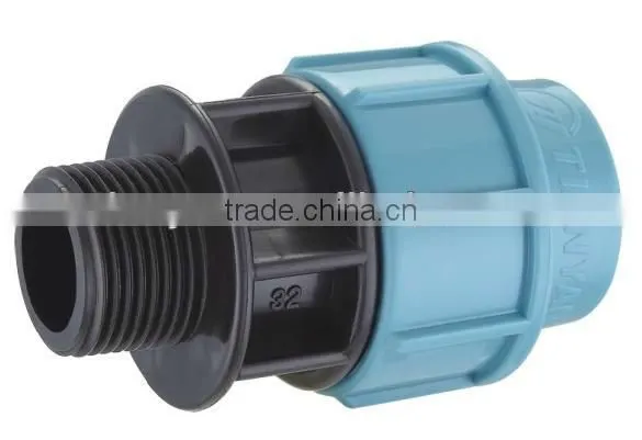 PP COMPRESSION FITTING--MALE COUPLING