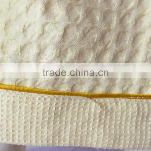 Yellow Cotton Waffle Fabric Bathrobe Hotel Bathrobe Dressing Gowns for Women Long Hotel Bath Robe Pajamas Longue photo-3
