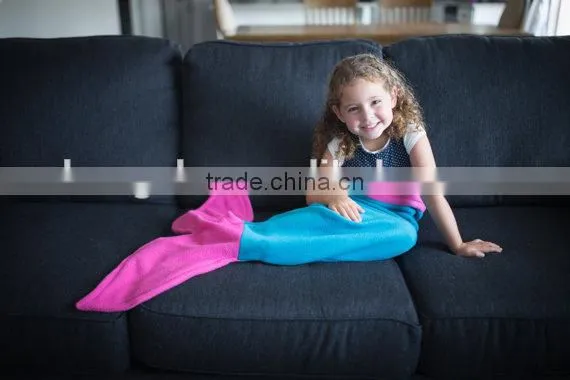 New Design Children's Super Soft Fleece Little Mermaid Tail Blanke Sleeping Bag HSD5765 photo-2