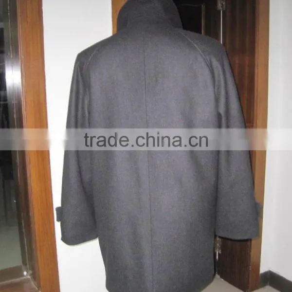 Men Coat With 2 Zipper Pockets 100% Wool Suit Jacket photo-2