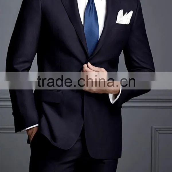 New Arrival Dark Blue Gents Suits Pant Coat Mens Business & Wedding Suit photo-5