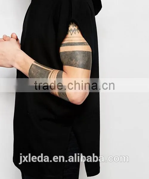 Men Logo Custom Oversized 100% Cotton Black Hooded T-shirt for Promotion photo-3
