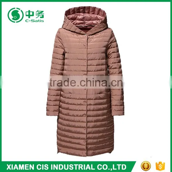 New Stylish Warmful Ultralight Ladies Long Down Filled Jacket for the Winter photo-2