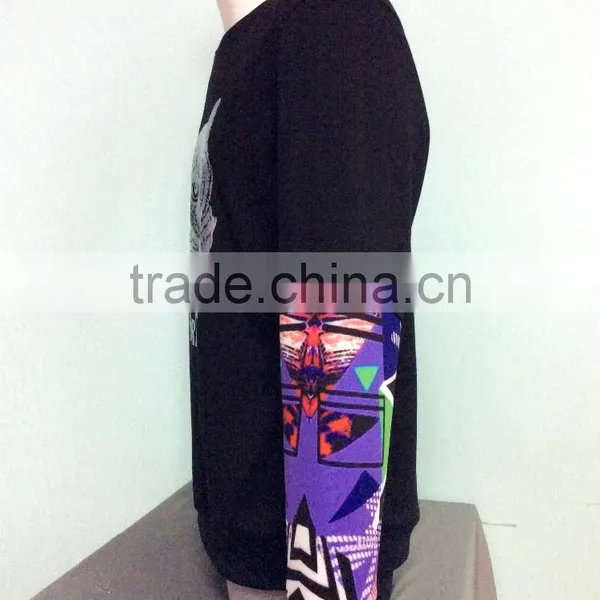 Fashion Cheap Printed Round Neck Long Sleeve Oversized Cool Men's Plain Pullover Sweater Hoodie China Manufacturer photo-3