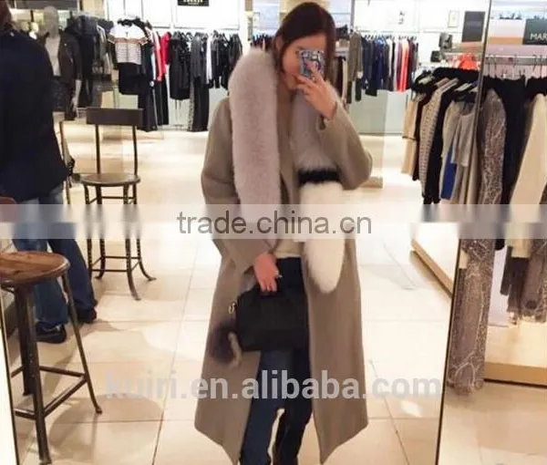 Winter Casual Fashion Women Big Whole Fox Fur Scarf Lady Colorful Wraps Women Faux Fur Wrap Shawls photo-4