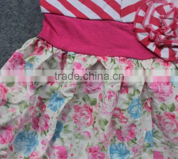 Girls Summer Dress 2-7t Available Baby Kids Hot Pink Flower High Low Dress With Matching Headband and Necklace Set photo-4