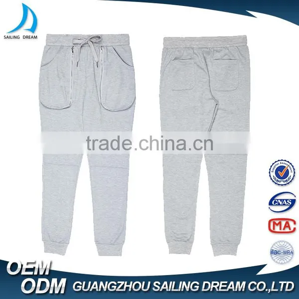 2017 Factory Direct Custom 100% Polyester Sweat Pants Slim Fit Men Latest Design Pants photo-5