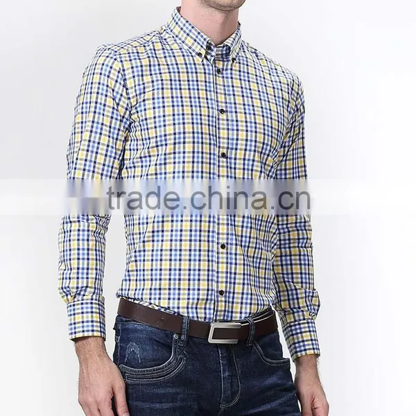 Long Sleeve Formal Shirts for Men Fancy Plaid Printed Garments photo-4