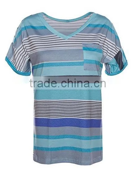 Women's V-neck Casual Short Sleeve T-shirt Blouse Tees Tops photo-2