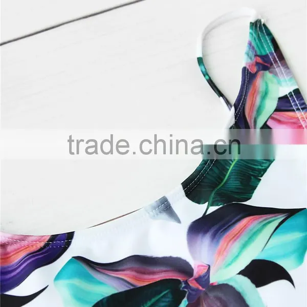Sexy One Piece Bathing Suit Backless Printed Swimwear photo-4